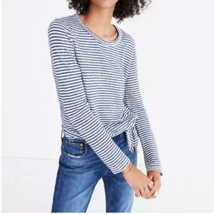 Madewell Long Sleeve Striped tee with side tie